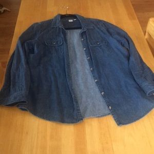 Chambray Jean Button Up - Size L